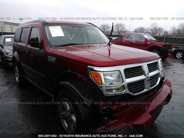 1D8GU58K18W138873 - 2008 DODGE NITRO SLT MAROON photo 1