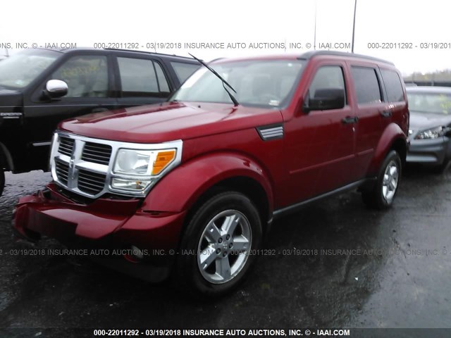 1D8GU58K18W138873 - 2008 DODGE NITRO SLT MAROON photo 2