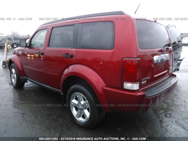 1D8GU58K18W138873 - 2008 DODGE NITRO SLT MAROON photo 3