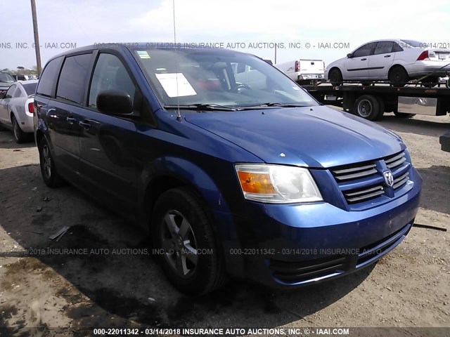 2D4RN4DE8AR146923 - 2010 DODGE GRAND CARAVAN SE BLUE photo 1