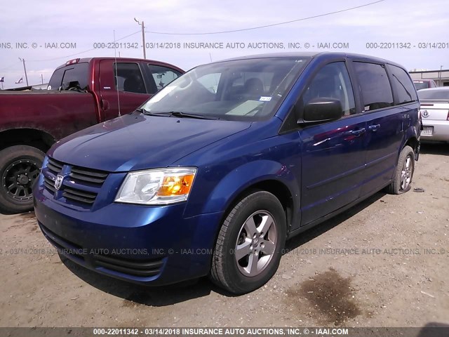 2D4RN4DE8AR146923 - 2010 DODGE GRAND CARAVAN SE BLUE photo 2