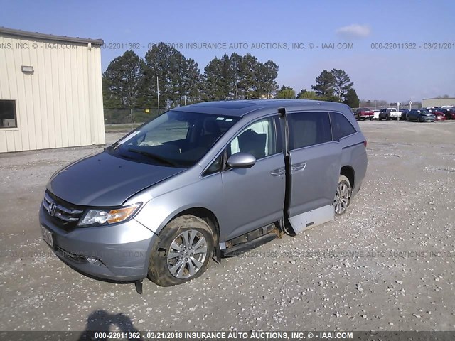 5FNRL5H63GB127325 - 2016 HONDA ODYSSEY EXL ვერცხლისფერი ფოტო 2