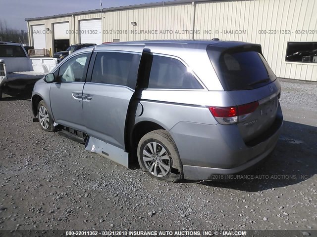 5FNRL5H63GB127325 - 2016 HONDA ODYSSEY EXL ვერცხლისფერი ფოტო 3