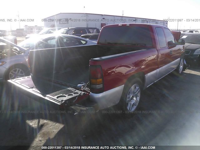 1GTEC19V85Z255287 - 2005 GMC NEW SIERRA C1500 RED photo 4