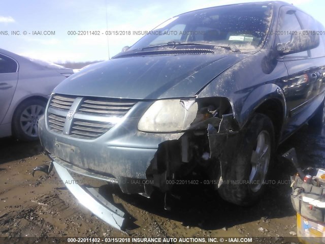 2D4GP44L66R768055 - 2006 DODGE GRAND CARAVAN SXT BLUE photo 6