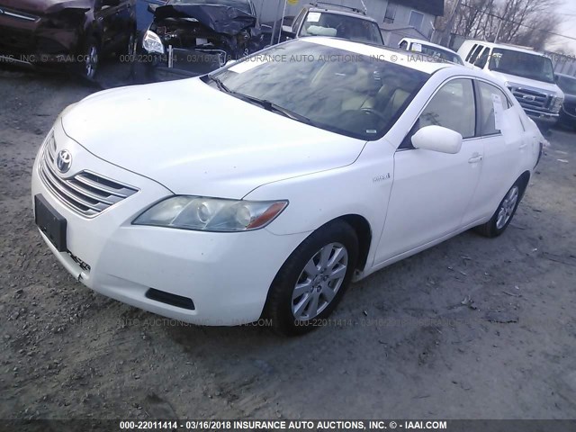 JTNBB46K273016417 - 2007 TOYOTA CAMRY NEW GENERAT HYBRID WHITE photo 2