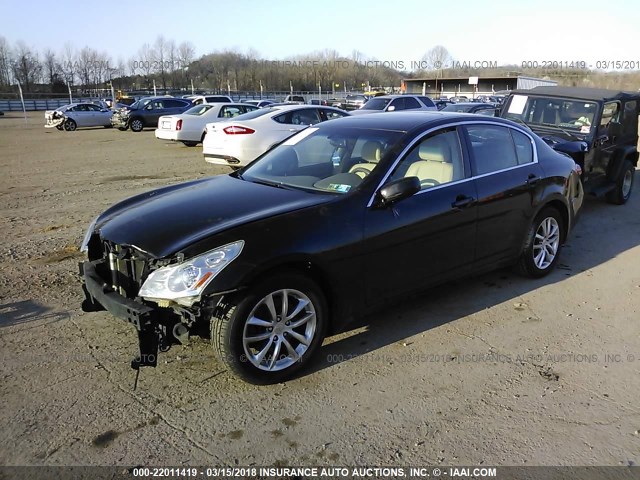 JNKCV61F99M355922 - 2009 INFINITI G37 BLACK photo 2