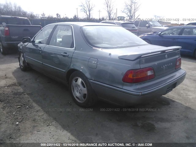 JH4KA7663SC000701 - 1995 ACURA LEGEND L GREEN photo 3