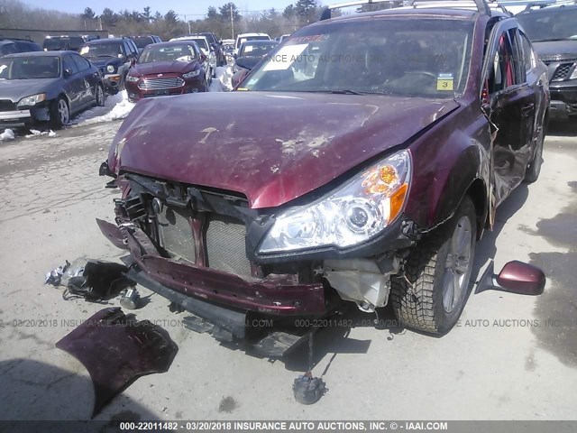 4S3BMBC66B3245878 - 2011 SUBARU LEGACY 2.5I PREMIUM RED photo 2