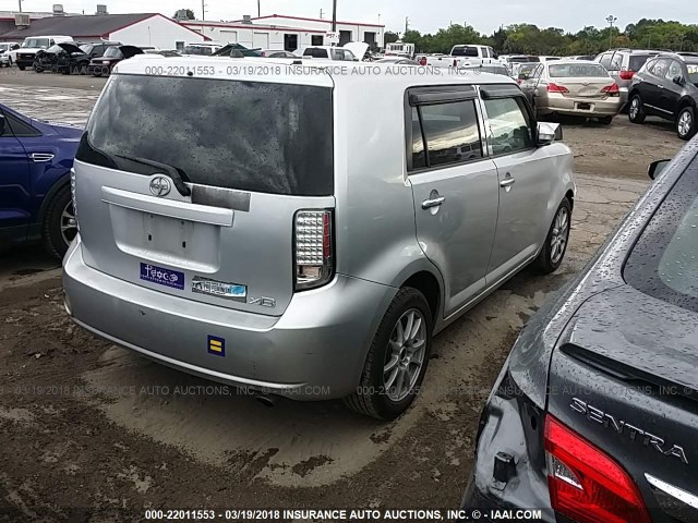 JTLKE50E191071593 - 2009 TOYOTA SCION XB SILVER photo 4