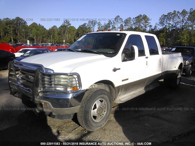 1FTWW33P84EA33386 - 2004 FORD F350 SUPER DUTY WHITE photo 2