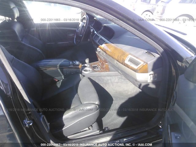WBAGN83473DK10618 - 2003 BMW 760 LI BLACK photo 5