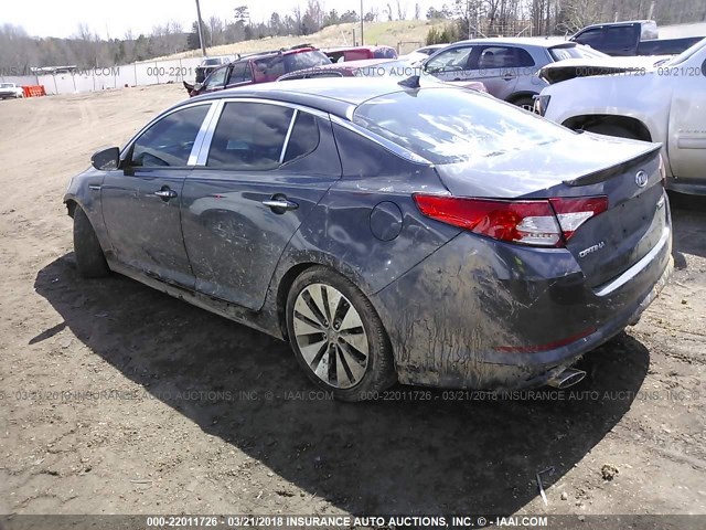 KNAGR4A65B5142748 - 2011 KIA OPTIMA SX BLACK photo 3