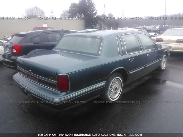 1LNLM82W3SY749845 - 1995 LINCOLN TOWN CAR SIGNATURE/SPINNAKER GREEN photo 4