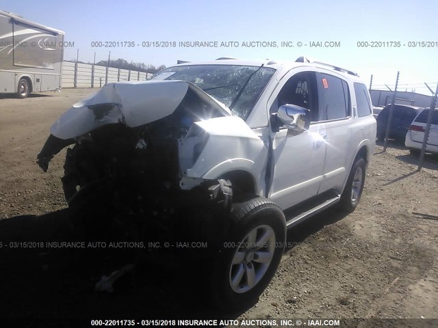 5N1BA0NDXBN615500 - 2011 NISSAN ARMADA SV/SL/PLATINUM WHITE photo 2