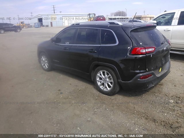 1C4PJLCS1FW560996 - 2015 JEEP CHEROKEE LATITUDE BLACK photo 3