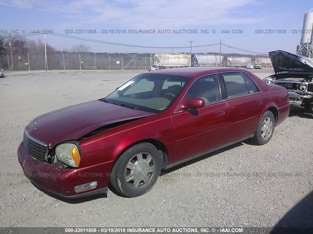 1G6KD54Y14U118621 - 2004 CADILLAC DEVILLE RED photo 2