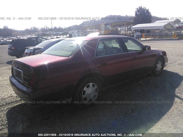 1G6KD54Y14U118621 - 2004 CADILLAC DEVILLE RED photo 4