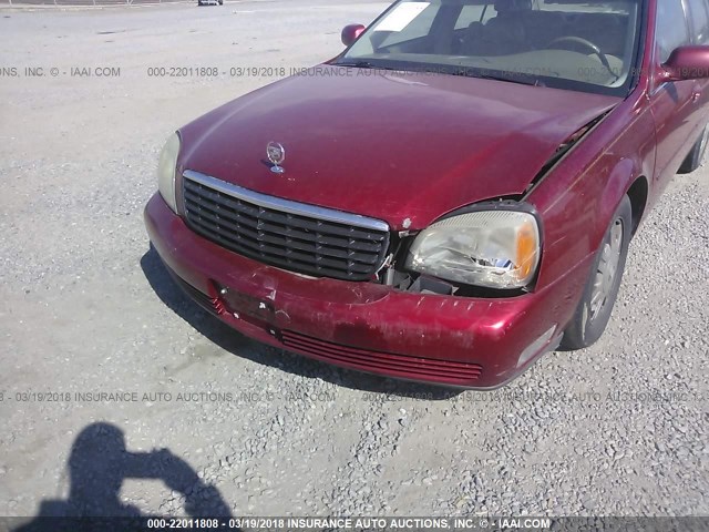 1G6KD54Y14U118621 - 2004 CADILLAC DEVILLE RED photo 6