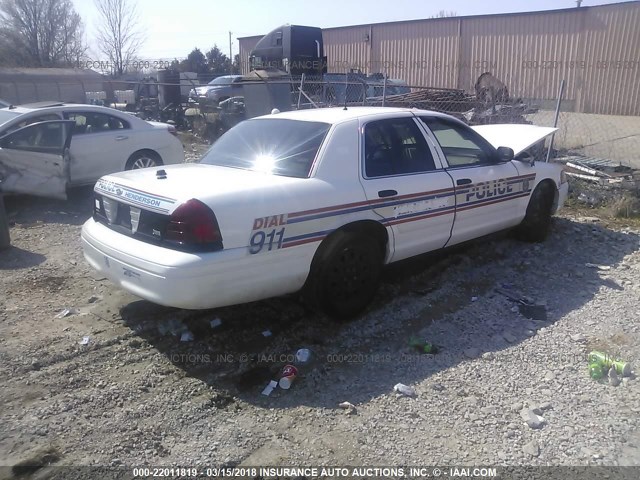 2FAHP71V19X118564 - 2009 FORD CROWN VICTORIA POLICE INTERCEPTOR WHITE photo 4