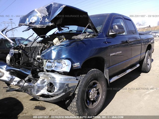 1D7KU28D04J141804 - 2004 DODGE RAM 2500 ST/SLT 蓝色 照片 2