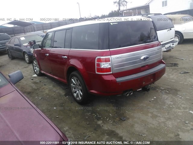 2FMGK5DC2ABA81931 - 2010 FORD FLEX LIMITED BURGUNDY photo 3