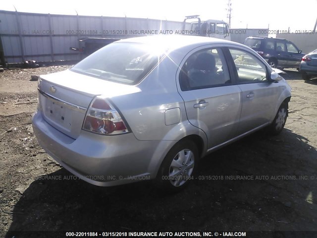 KL1TD5DE3BB194770 - 2011 CHEVROLET AVEO LS/LT SILVER photo 4