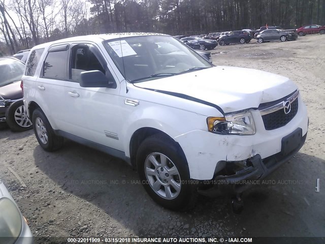 4F2CZ96158KM00224 - 2008 MAZDA TRIBUTE S WHITE photo 1