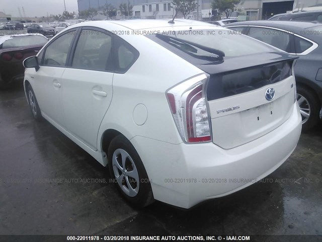 JTDKN3DUXF0480338 - 2015 TOYOTA PRIUS Ağ foto 3