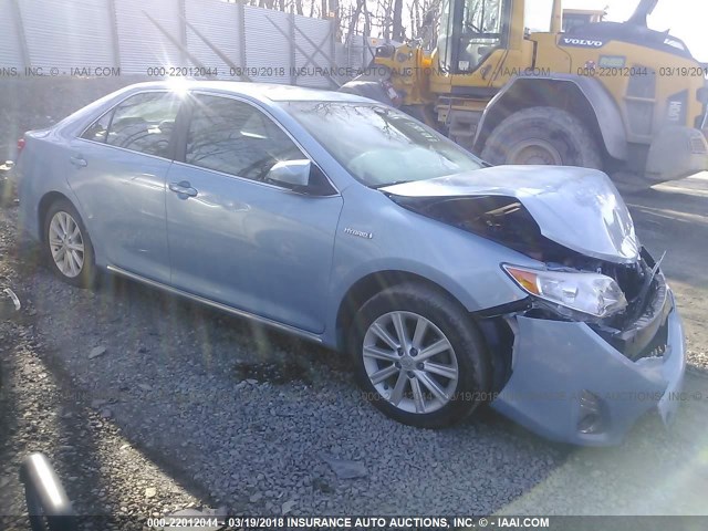 4T1BD1FK5CU039087 - 2012 TOYOTA CAMRY HYBRID/LE/XLE 青色 照片 1