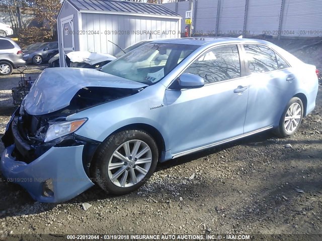 4T1BD1FK5CU039087 - 2012 TOYOTA CAMRY HYBRID/LE/XLE 青色 照片 2