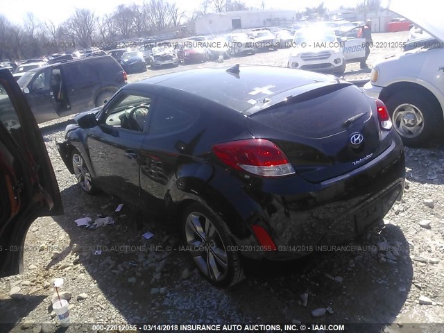 KMHTC6AD0DU106581 - 2013 HYUNDAI VELOSTER BLACK photo 3