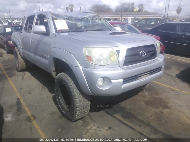 5TELU42N76Z170401 - 2006 TOYOTA TACOMA DOUBLE CAB ვერცხლისფერი ფოტო 1