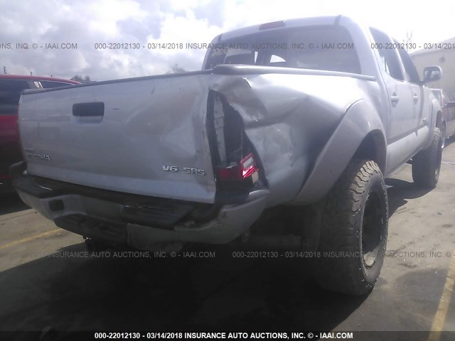 5TELU42N76Z170401 - 2006 TOYOTA TACOMA DOUBLE CAB ვერცხლისფერი ფოტო 6