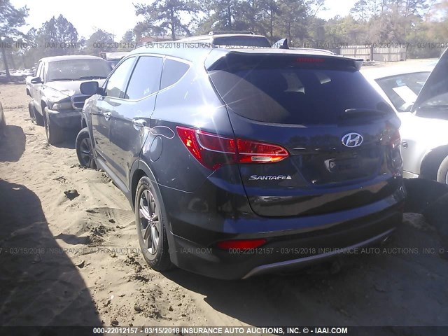 5XYZU3LB9GG317080 - 2016 HYUNDAI SANTA FE SPORT  BLUE photo 3