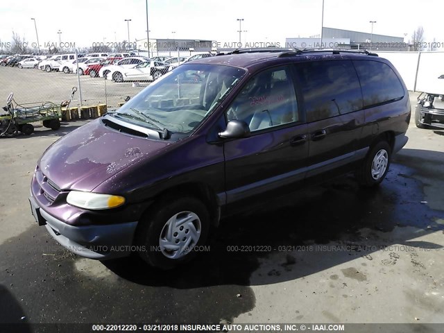 2B4GP44G5XR380331 - 1999 DODGE GRAND CARAVAN SE/SPORT MAROON photo 2