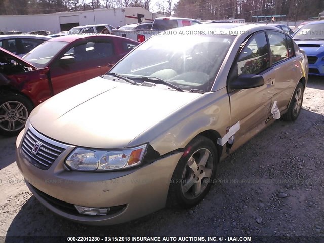 1G8AL55F07Z169778 - 2007 SATURN ION LEVEL 3 GOLD photo 2