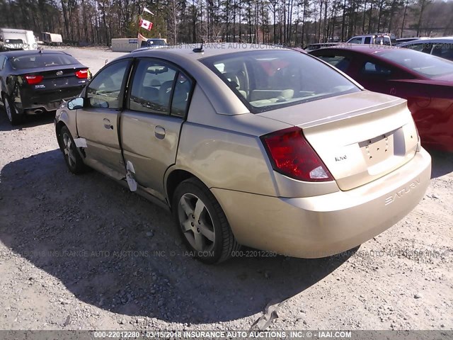 1G8AL55F07Z169778 - 2007 SATURN ION LEVEL 3 GOLD photo 3