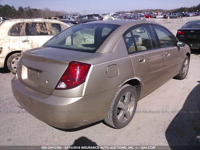 1G8AL55F07Z169778 - 2007 SATURN ION LEVEL 3 GOLD photo 4