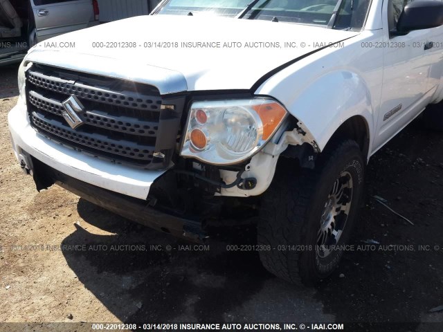 5Z62D0CT5BC425154 - 2011 SUZUKI EQUATOR SPORT WHITE photo 6