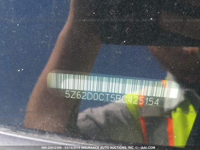 5Z62D0CT5BC425154 - 2011 SUZUKI EQUATOR SPORT WHITE photo 9