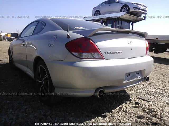 KMHHM65DX6U218532 - 2006 HYUNDAI TIBURON GS SILVER photo 3