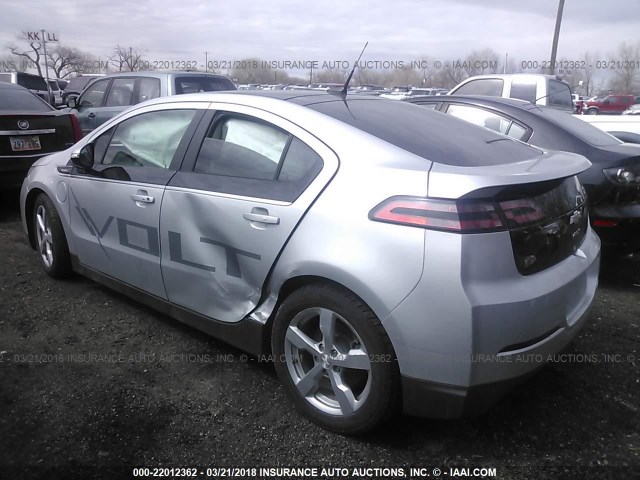 1G1RA6E40CU106392 - 2012 CHEVROLET VOLT SILVER photo 3