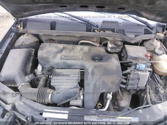 1G8AW15F37Z190107 - 2007 SATURN ION LEVEL 3 GRAY photo 10