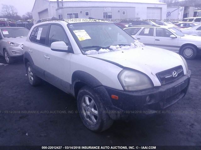 KM8JN72D85U072008 - 2005 HYUNDAI TUCSON GLS/LX WHITE photo 1