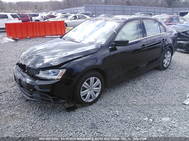 3VW2B7AJ6HM302305 - 2017 VOLKSWAGEN JETTA S 黑色 照片 2