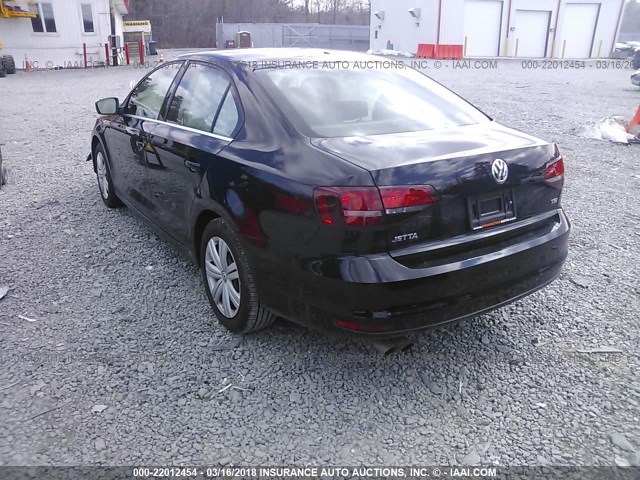 3VW2B7AJ6HM302305 - 2017 VOLKSWAGEN JETTA S 黑色 照片 3