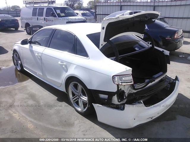 WAUKGAFL9CA057434 - 2012 AUDI S4 PRESTIGE WHITE photo 3