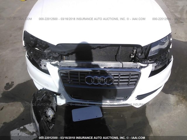 WAUKGAFL9CA057434 - 2012 AUDI S4 PRESTIGE WHITE photo 6