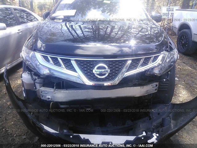 JN8AZ1MW2DW317204 - 2013 NISSAN MURANO S/SL/LE BLACK photo 6